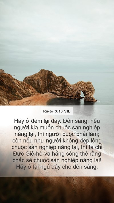 Ru-tơ 3:13 VIE Mobile Phone Wallpaper - Hãy ở đêm lại đây. Đến sáng, nếu - Mobile Bible Verse Wallpaper