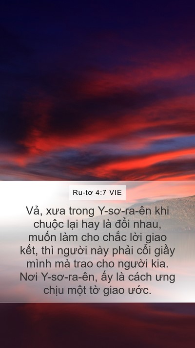 Ru-tơ 4:7 VIE Bible Verse Image