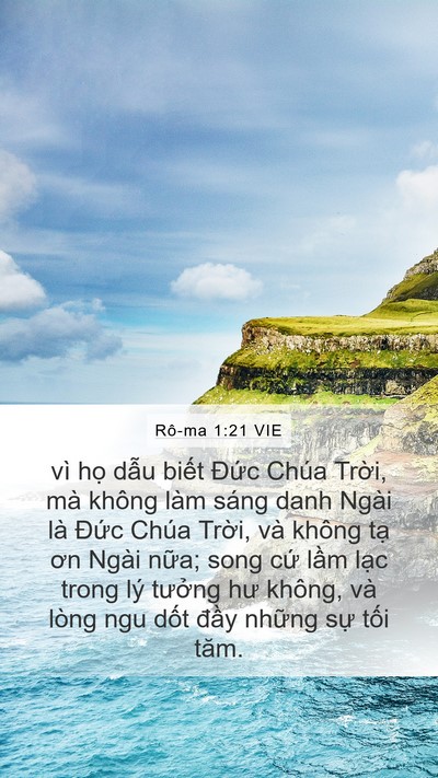 Rô-ma 1:21 VIE Bible Verse Image
