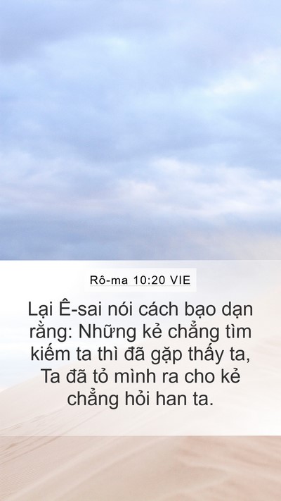 Rô-ma 10:20 VIE Bible Verse Image