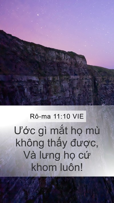 Rô-ma 11:10 VIE Bible Verse Image
