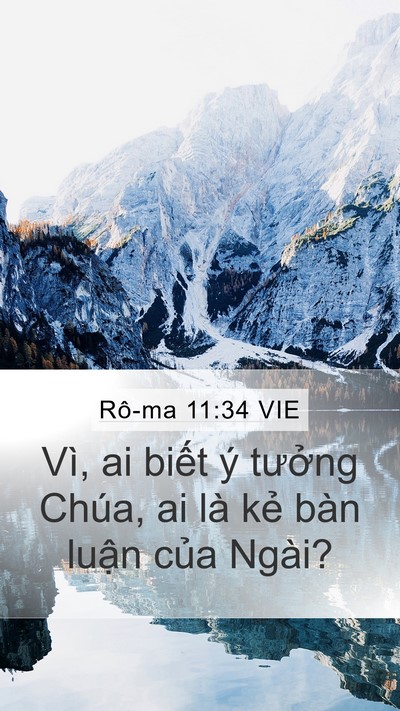 Rô-ma 11:34 VIE Bible Verse Image