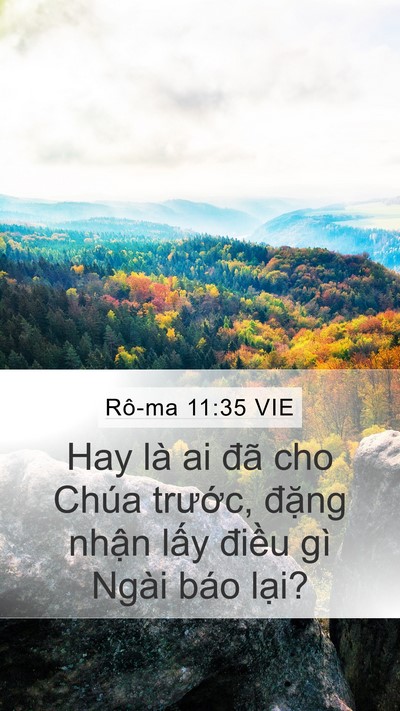 Rô-ma 11:35 VIE Bible Verse Image