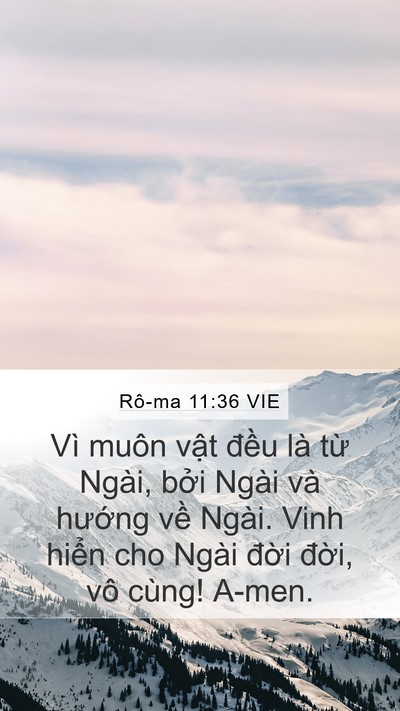 Rô-ma 11:36 VIE Bible Verse Image