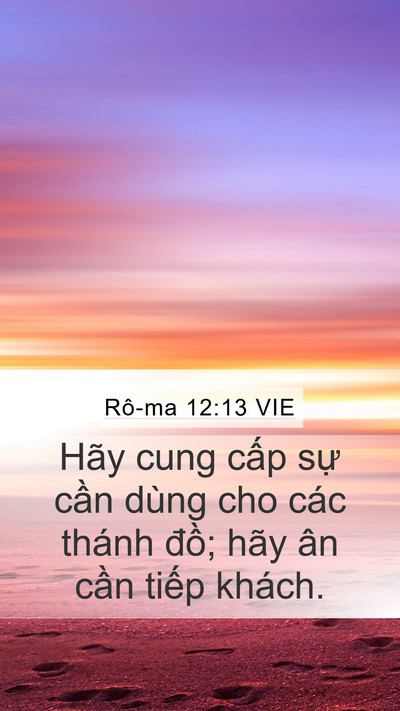 Rô-ma 12:13 VIE Bible Verse Image