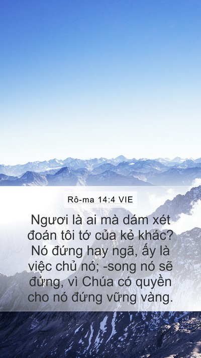 Rô-ma 14:4 VIE Bible Verse Image