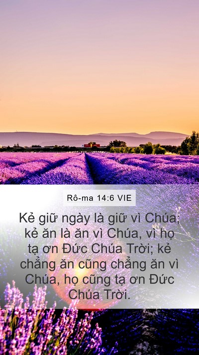 Rô-ma 14:6 VIE Bible Verse Image