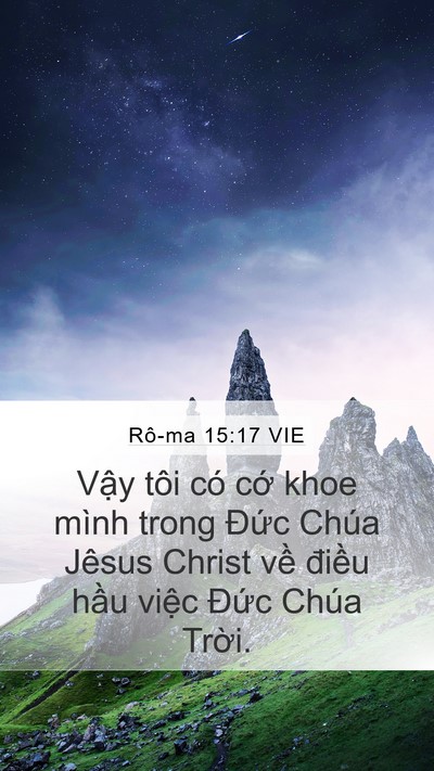 Rô-ma 15:17 VIE Bible Verse Image