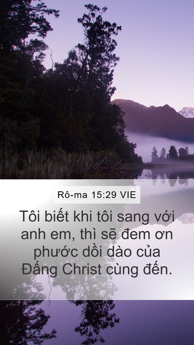 Rô-ma 15:29 VIE Bible Verse Image