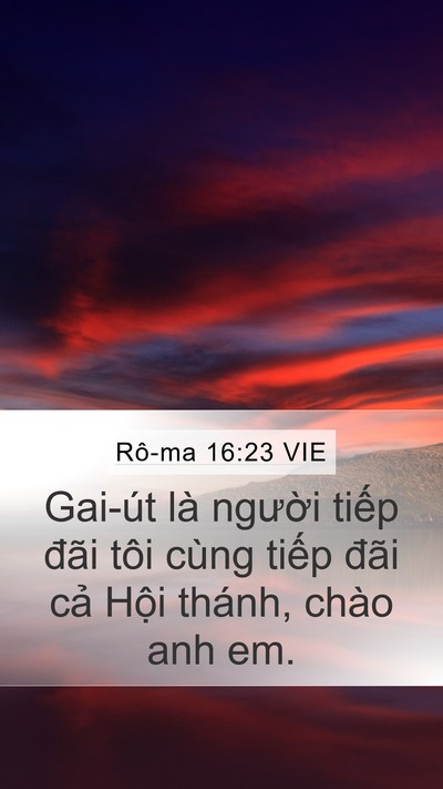Rô-ma 16:23 VIE Bible Verse Image