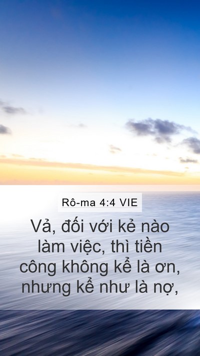 Rô-ma 4:4 VIE Bible Verse Image