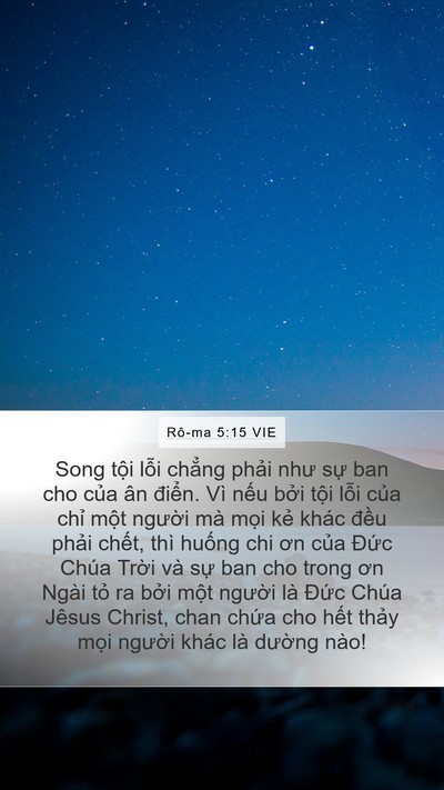 Rô-ma 5:15 VIE Bible Verse Image