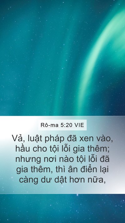 Rô-ma 5:20 VIE Bible Verse Image