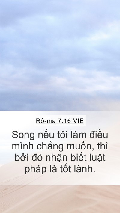 Rô-ma 7:16 VIE Bible Verse Image