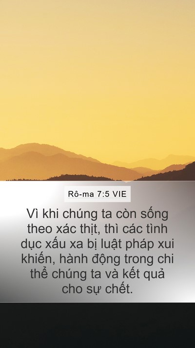 Rô-ma 7:5 VIE Bible Verse Image