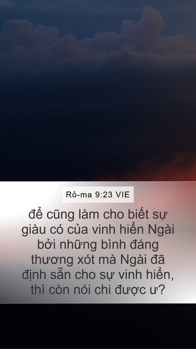 Rô-ma 9:23 VIE Bible Verse Image