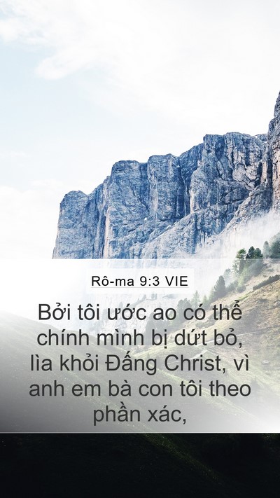 Rô-ma 9:3 VIE Bible Verse Image