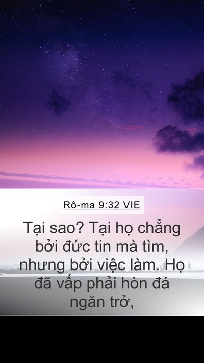 Rô-ma 9:32 VIE Bible Verse Image