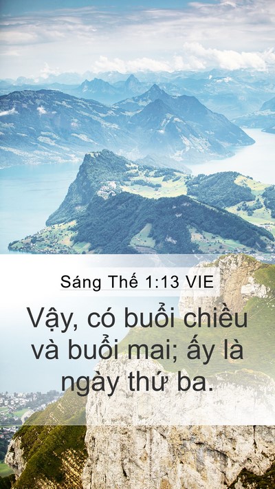 Sáng Thế 1:13 VIE Bible Verse Image