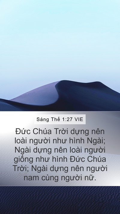 Sáng Thế 1:27 VIE Bible Verse Image