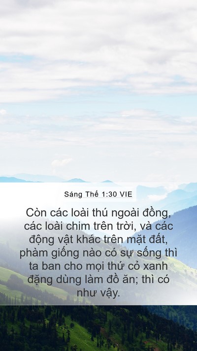Sáng Thế 1:30 VIE Bible Verse Image