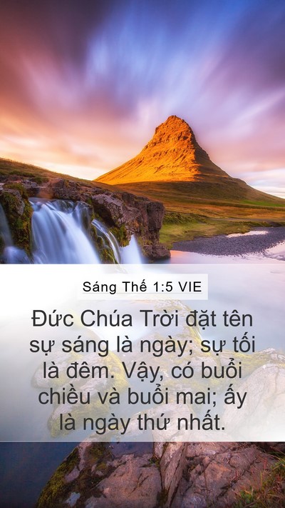 Sáng Thế 1:5 VIE Bible Verse Image