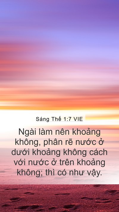 Sáng Thế 1:7 VIE Bible Verse Image