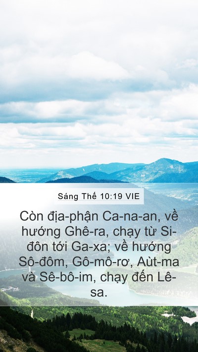 Sáng Thế 10:19 VIE Bible Verse Image