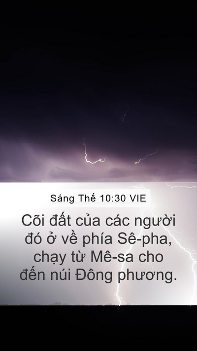 Sáng Thế 10:30 VIE Mobile Phone Wallpaper - Cõi đất của các người đó ở về - Mobile Bible Verse Wallpaper