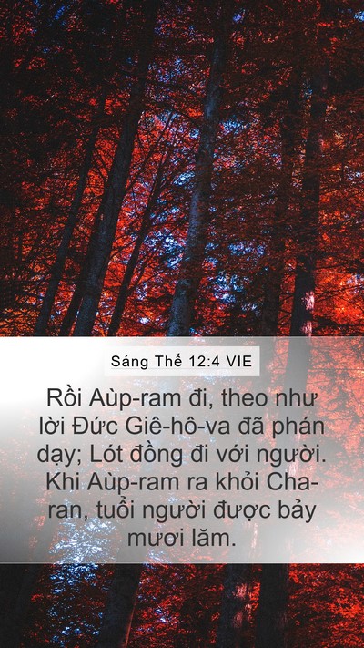 Sáng Thế 12:4 VIE Bible Verse Image
