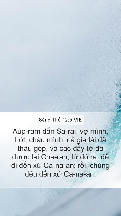 Sáng Thế 12:5 VIE Bible Verse Image