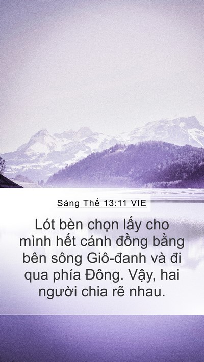 Sáng Thế 13:11 VIE Bible Verse Image
