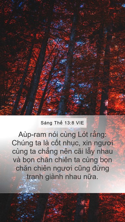 Sáng Thế 13:8 VIE Bible Verse Image