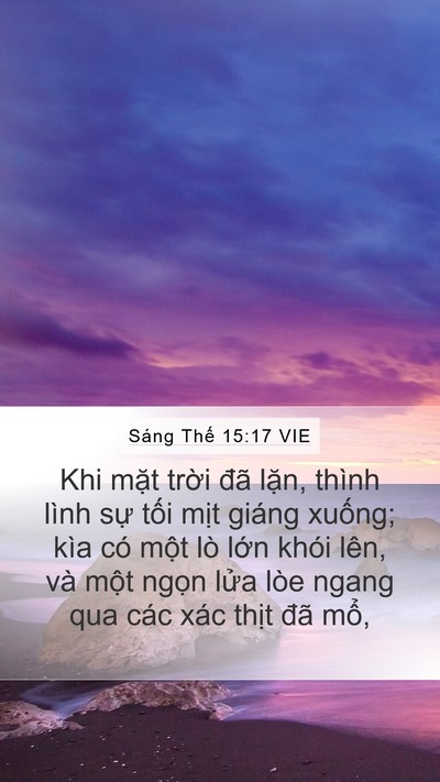 Sáng Thế 15:17 VIE Bible Verse Image