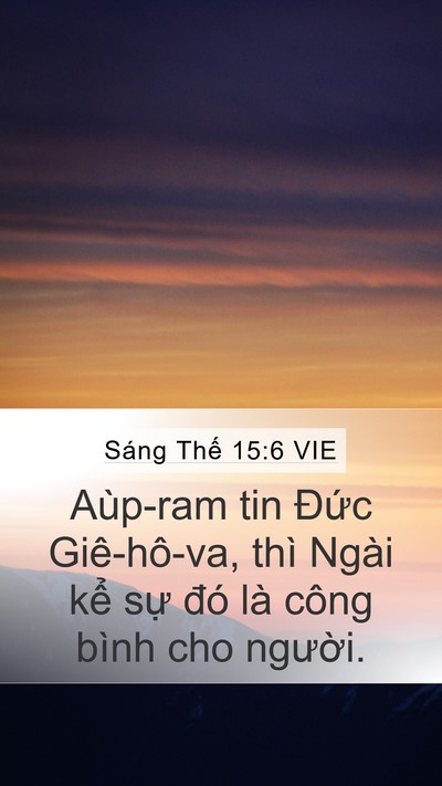Sáng Thế 15:6 VIE Bible Verse Image