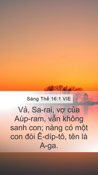 Sáng Thế 16:1 VIE Bible Verse Image