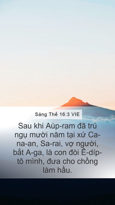 Sáng Thế 16:3 VIE Mobile Phone Wallpaper - Sau khi Aùp-ram đã trú ngụ mười năm - Mobile Bible Verse Wallpaper