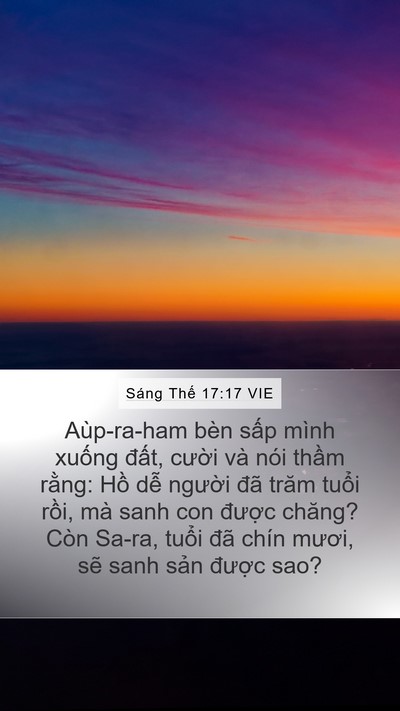 Sáng Thế 17:17 VIE Bible Verse Image