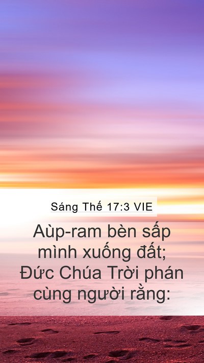Sáng Thế 17:3 VIE Bible Verse Image
