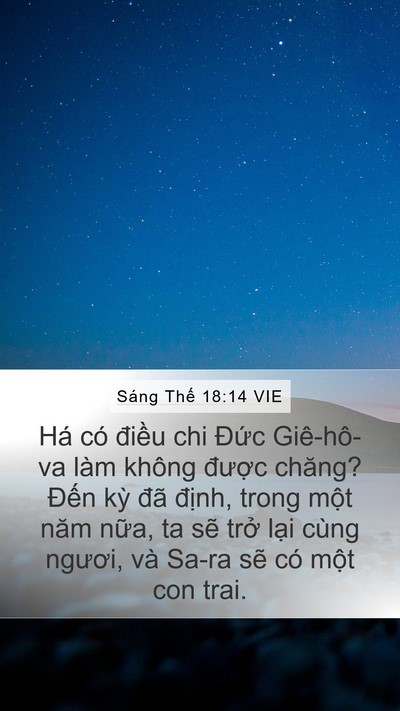 Sáng Thế 18:14 VIE Bible Verse Image