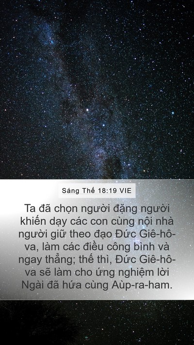 Sáng Thế 18:19 VIE Bible Verse Image