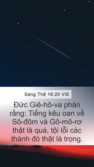 Sáng Thế 18:20 VIE Bible Verse Image