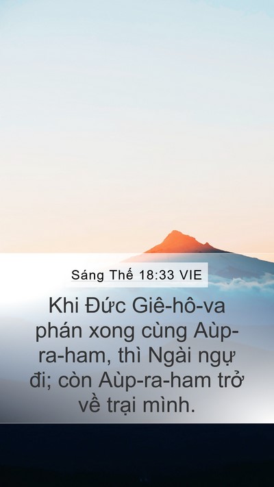Sáng Thế 18:33 VIE Bible Verse Image
