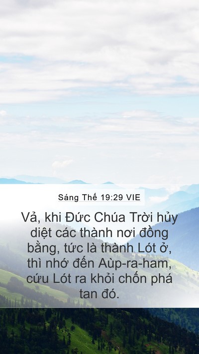 Sáng Thế 19:29 VIE Bible Verse Image