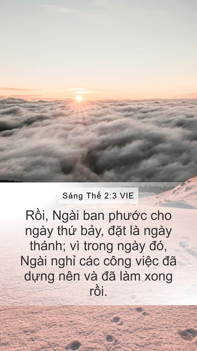 Sáng Thế 2:3 VIE Bible Verse Image