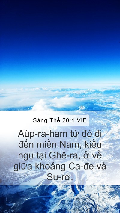 Sáng Thế 20:1 VIE Bible Verse Image