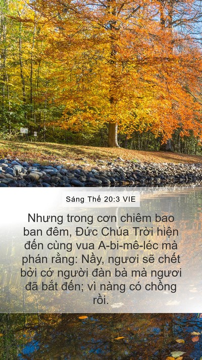 Sáng Thế 20:3 VIE Bible Verse Image