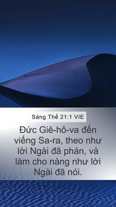 Sáng Thế 21:1 VIE Mobile Phone Wallpaper - Đức Giê-hô-va đến viếng Sa-ra, theo - Mobile Bible Verse Wallpaper