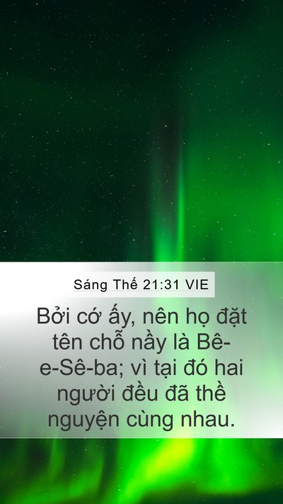 Sáng Thế 21:31 VIE Bible Verse Image