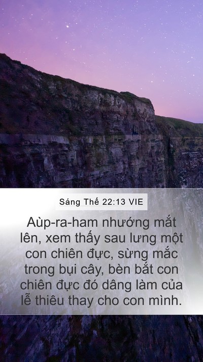 Sáng Thế 22:13 VIE Bible Verse Image